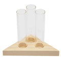 Wholesale Crystal Plant Terrarium With Wooden Stand Propagation Stations Plants Tabletop Glass Terrarium for Hydroponic Plants