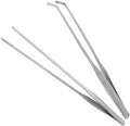 27CM Eco-Friendly Stainless Steel Aquarium Curve and Straight Tweezer for Live Plant Tank Shrimp Reef Tank Cleaning Tools