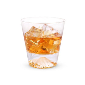 Japanese Style Mount Fuji Transparent Crystal Whisky Rock Glasses Business Gift Wine Tumbler