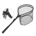 WEIHE 325g Aluminum Alloy Pole Retractable Rubber Fishing Net Telescoping Foldable Landing Rubber Net for Fly Fishing Network