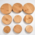 Custom Size LOGO Lid Bamboo Wood Silica Gel Lid Mark Mug Candle Lid