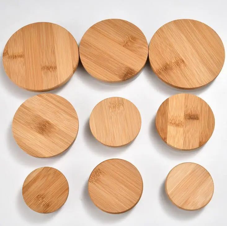 Custom Size LOGO Lid Bamboo Wood Silica Gel Lid Mark Mug Candle Lid