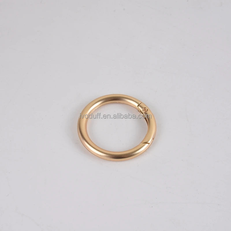 Handbag Spring Gate O Ring Snap Clasp Clip Openable Keyring for Leather Bag Belt Strap Buckle Metal Spring Ring Buckle