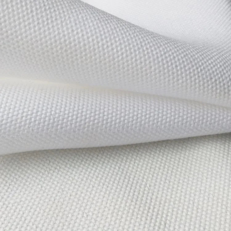 100% Polyester 10A Canvas Fabric Bleached Pure Polyester White Grey Fabric Fabric Used for Bags Shoes Hats Canvas Bags