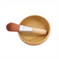 Free Custom logo Wooden Makeup Brush Short Handle Natural Bamboo Brush for Face Skin Care DIY Cosmetic Bamboo Mask Mixing