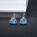 Abiding High-end 925 Sterling Silver Natural Sky Blue Topaz Jewelry Minimalist Earrings for Women