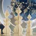 Cylindrical Wedding Display Stand White Foldable Display Decoration Paper Stand