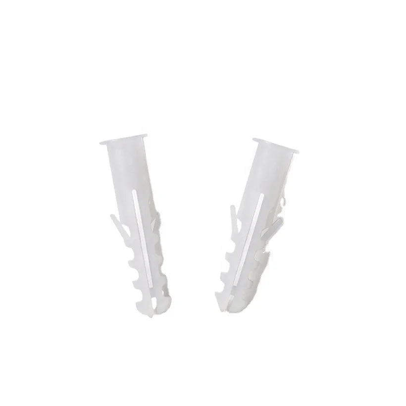 TS-H21 White Plastic Expansion Pipe Column Anchor Wall Plug Frame Fixings Expansion Tube Screw Expanding Plastic Screw