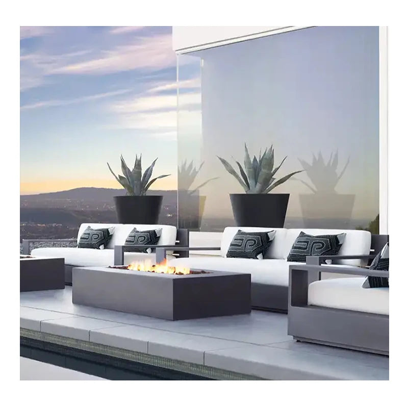 Luxury Modern Hotel Patio Furniture Marbella Aluminum Outdoor Sofa Set with Armchair for Villa & Farmhouse