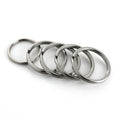 Metal Round-wire Split Rings Double Loop Keyring 10-25mm Keychain Keys Holder DIY Leather Craft Hardware Stainless Steel