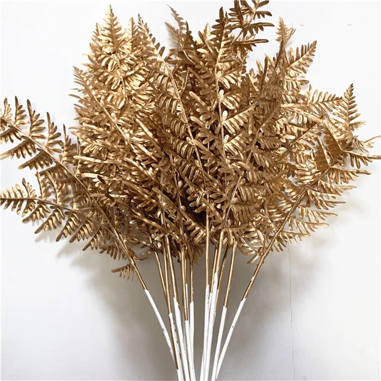 U-3043 Handmade Realistic Artificial Gold Leaf Flower Hot Sale Christmas Decorations for Graduation and Mother's Day Wholesale