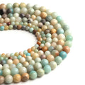 Natural Amazonite Stone Loose Beads Material Diy Handmade Jewelry Accessories