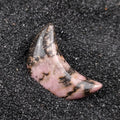 2026 Natural Crystal Healing Stones Folk Crafts Moon Set Black Line Rhodorite Jade