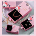 Wholesale Custom logo Jewellery Packaging Drawer Box Ring Earring Necklace Bracelet pink Black Cardboard Paper Jewelry Box
