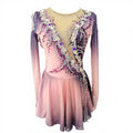 LIUHUO Ice Figure Skating Dress for Girls Performance Wear Skating Dress Latin Dance Long Sleeve Costume for Competition