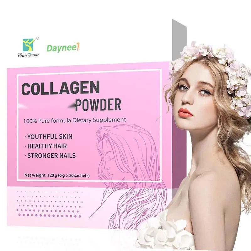 Collagen Peptides Powder Vitamin C Skin Whitening Glow Lighting Protein Powder with Collagen for Hair Skin Nails