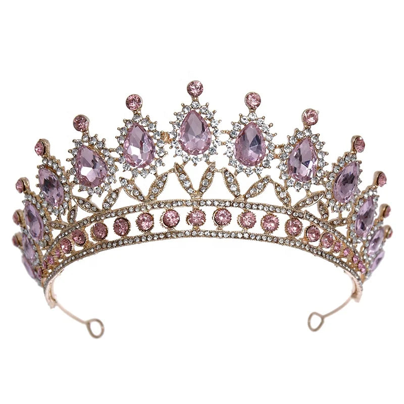 Wholesale Fashion Crystal Rhinestone Luxury Bridal Hair Pieces Crown for Girls