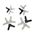 New White L Shape 2 Way PP Material Ink Tube Connector for Inkjet Printer Fits 3*2/4*2.5/6*4mm
