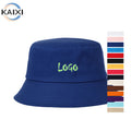 Basic Style Fisherman's Bucket Hat Version Pure Cotton Single-Sided Embroidered Embossed Candy Multi-Color for Casual Summer