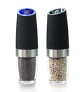 2Pcs/Set Adjustable Electric Gravity Salt and Pepper Grinder Set Spice Seasoning Mill Grinder Shake Bottle With Light Kitchen