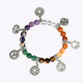 Wholesale Natural Quartz Stones Crystal Jewelry 7 Chakra Bead Crystal Bracelet for Gift