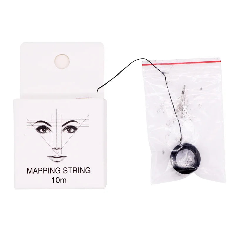 Pre-inked Eyebrow Thread Brow Mapping String Microblading Line Mark Eyebrow Ruler Thread Tattooed Eyebrow Pencil