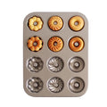 12 Cups Doughnut Mold Non-stick Carbon Steel Cake Pan Cookies Mould Tray Muffin Cupcake Donut Dessert Baking Mold