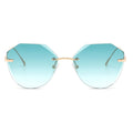 VIFF GLT9008 Wholesale Ladies Nylon Polarized Lens Sun Glasses Stainless Steel Rimless Cut Edge Fashion Women Sunglasses