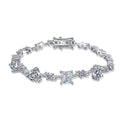 Fine Quality Multi Shapes Vvs Lab Grown Moissanite Diamond Bracelet 925 Sterling Silver Tennis Bracelet for Women