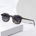 High Grade Handmade Vintage Contract Color Leopard Metalcore Acetate Sunglasses Tr90 Small Frame Oval Tac Polarized Sunglasses