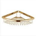 Black Brass Wall-Mounted Shower Corner Shelf Bathroom Brushed Gold Organizer Rack Waterproof Metal Shower Caddy Hotels Kitchens