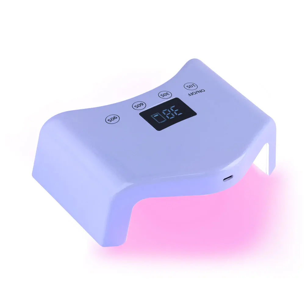 48W Rechargeable LED UV Nail Lamp with 365nm+405nm Wavelengths CE Certified Two-Handed Art Machine for All Types