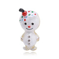 Luxury Plated Alloy Snowman Brooch Pin Cute Children's Jewelry for Wedding & Christmas Party for Hijab Bags Kids' Accessories