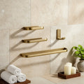 HOMEDEC 4-Piece Brass Toilet Paper Holder Towel Bar Robe Hook Wall Mount Antique Brushed Gold Bathroom Accessory Set