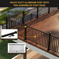 3in X 3in Heavy Duty Modern Aluminum Railing Post Supports 800lbs Porch Deck Stair Railing AAMA2604 Powder Coating IBC Certified