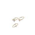 Simple Fashion Jewelry 18k Gold Plated Waterdrop Diamond Finger Ring