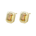 MICCI Wholesale Non Tarnish Free Waterproof Stainless Steel Jewelry 14K Gold Plated Three Tier AAA Cubic Zirconia Earrings