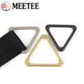 Meetee BF036 30mm Bag Hardware Accessories Zinc Alloy Thickened Flat Triangular Snap Bag Connection Triangular Ring Buckle
