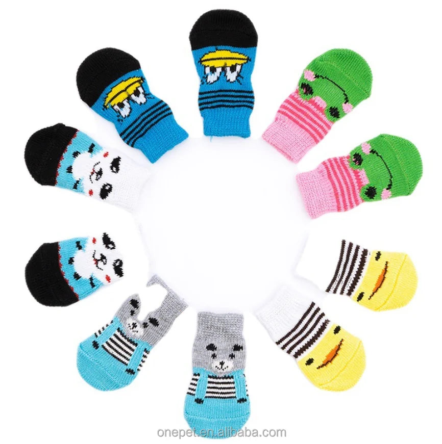 Pet Wear Accessories Puppy Sock Paw Protection Anti Slip Dog Sock for Dogs