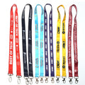 Custom Logo Eco-Friendly Dye Sublimation Polyester Keychain Lanyard with ID Card Holder Neck Strap Two Hooks & Promotional Gift