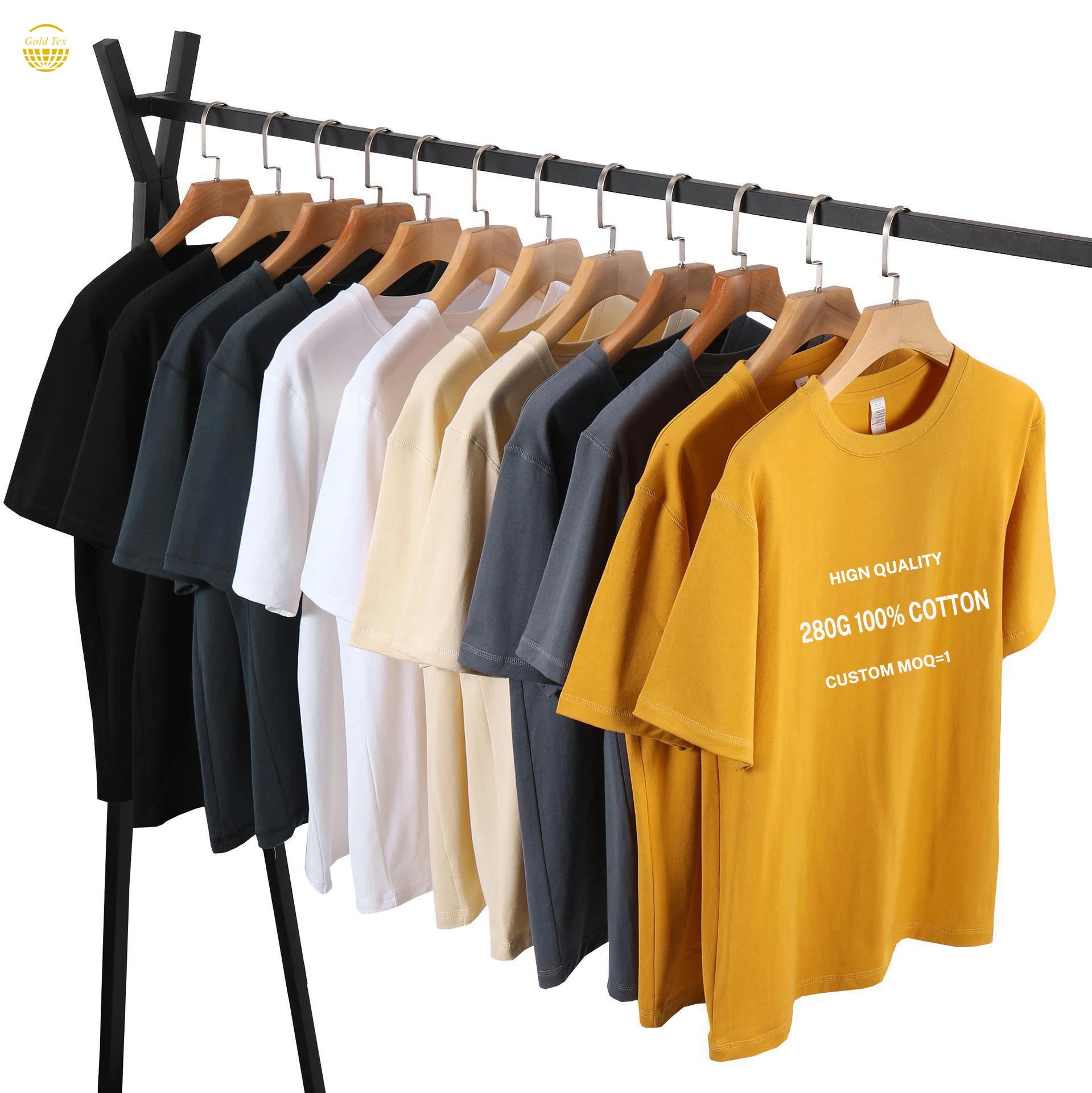 Heavyweight 280gsm 100% Cotton Oversized Custom T Shirt for Men Hign Quality