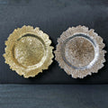 20 Colors 13" Double Plating Irregular Border Premium Banquet Snowflake Plate Fruit Dish Bowl Tray Decorative Charger Plates