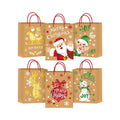 Traditional Paper Gift Bags with Christmas Prints Christmas Paper Candy Bags for Xmas Party Favors