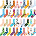 Custom Design Cute Funny Fun Birthday Gifts Animal Lovers Fox Pig and Sheep Sock for Women Girls Novelty Socks Women Cute Animal