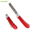 SUNSHINE Industrial Stainless Steel Lightweight Camping Knife Red Aluminum Handle Foldable Garden Tool Bonsai Pruning Grafting