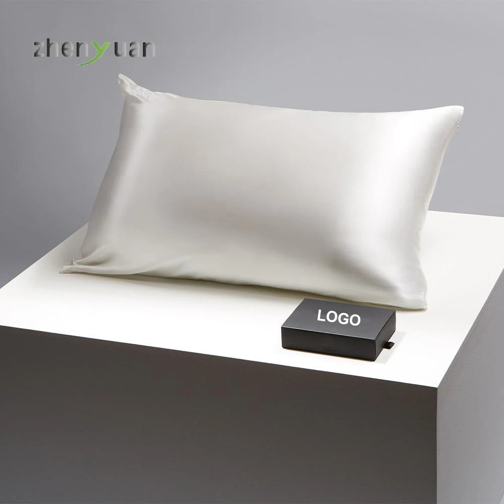 Custom logo Luxury 100% Mulberry Silk Pillowcase Hair and Skin Manufacturer Silk Pillowcase for Acne