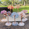 Natural High Quality Healing Crystals and Stones Fortune Tree Rose Quartz Amethyst Crystal Money Tree