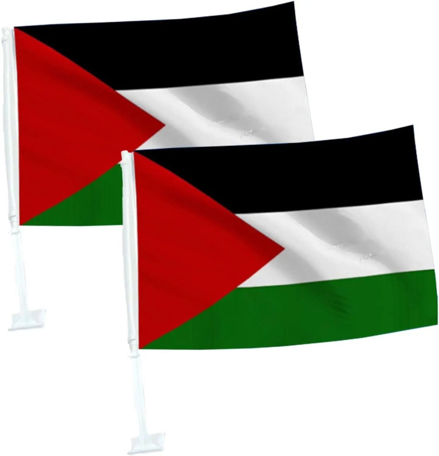 Hot Sale Small Size Custom Car Window Flag Palestine Car Flags With Flag and Pole