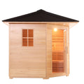 Outdoor Finnish Sauna Room Hemlock Solid Wood Far Infrared Heating Dry Sauna Modern Design Park Use 5 Person Computer Control