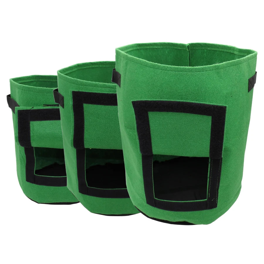 7 Gallon Potato Grow Bags with Access Flap Heavy Duty Thickened Non Woven Fabric Pots with Handle
